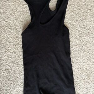 Agolde Black Ribbed Asymmetrical Tank